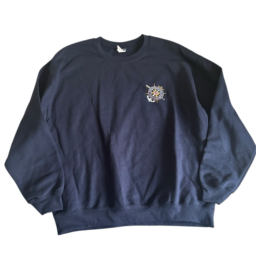 US Coast‎ Guard Training Center Yorktown Crewneck Sweatshirt Navy Blue Size L